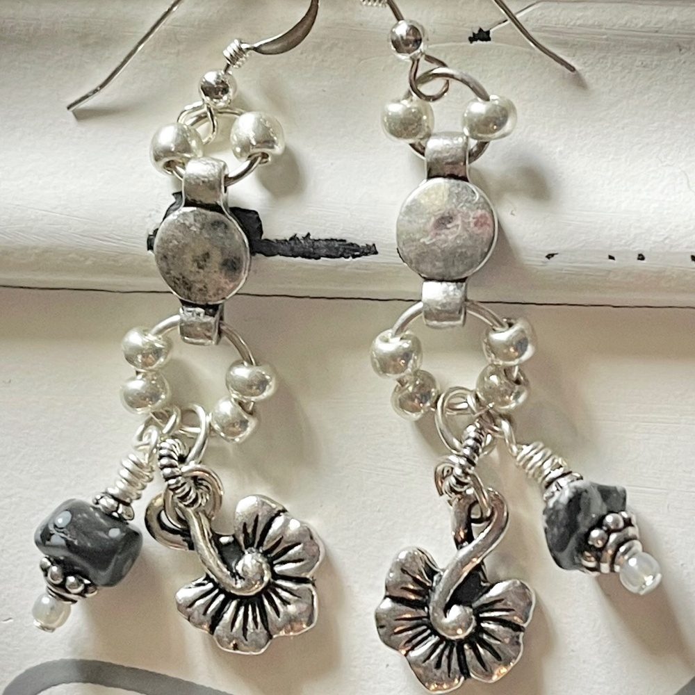 ARTISAN Earrings - Denim Day” Dangles - Picture 2 of 7